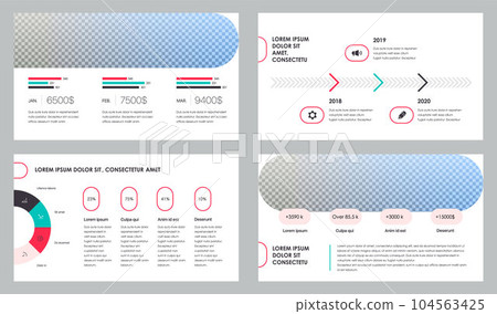 Creative presentation templates elements on a white background. Vector infographics. 104563425