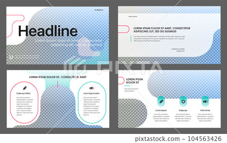 Creative presentation templates elements on a white background. Vector infographics. 104563426