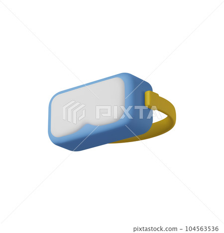 VR glasses or virtual reality futuristic goggles 3D vector illustration isolated. VR glasses or virtual reality futuristic goggles 3D vector illustration isolated. 104563536