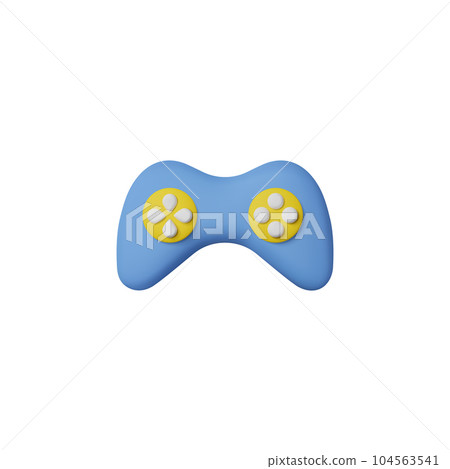 Gamepad controller for video game console 3D vector illustration isolated. 104563541
