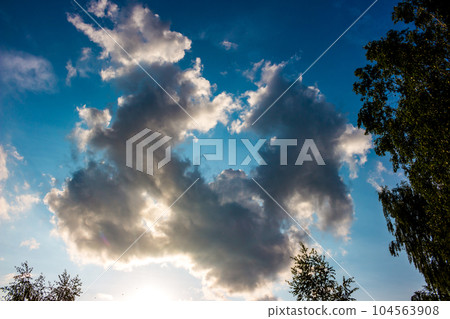 An annular cloud in the blue sky. Russia, May 2023 An annular cloud in the blue sky. Russia, May 2023 104563908