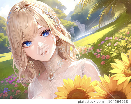 Girl illustration material 104564918