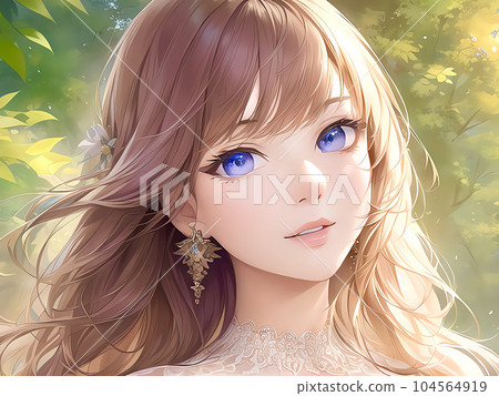 Girl illustration material 104564919
