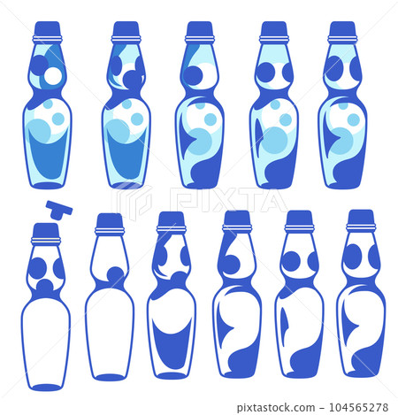 A material that draws nostalgic ramune in a pop, 104565278