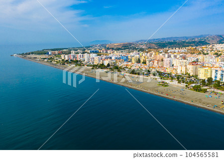 Aerial view of Torre del Mar by Mediterranean coast, Spain Aerial view of Torre del Mar by Mediterranean coast, Spain 104565581