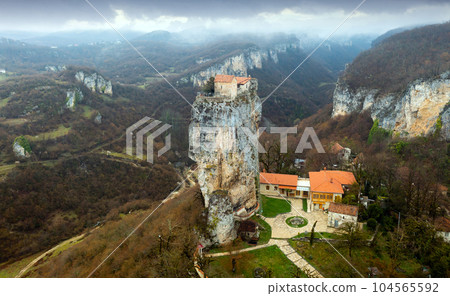 Katskhi pillar near Chiatura town with church on top 104565592