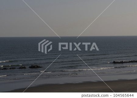 房總半島/九十九里海灘海岸黃昏 104565644