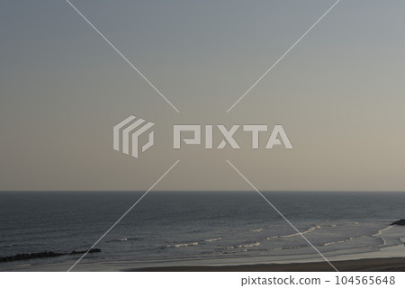 房總半島/九十九里海灘海岸黃昏 104565648