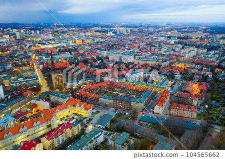 Aerial view on the city Katowice. Poland 104565662