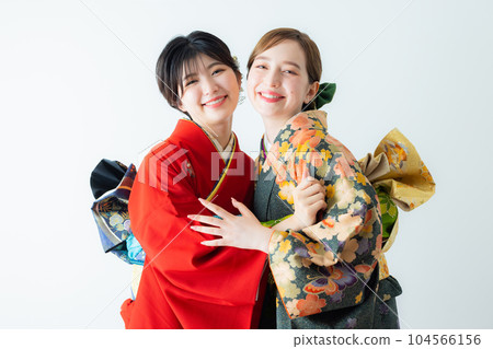 Two women in furisode 104566156