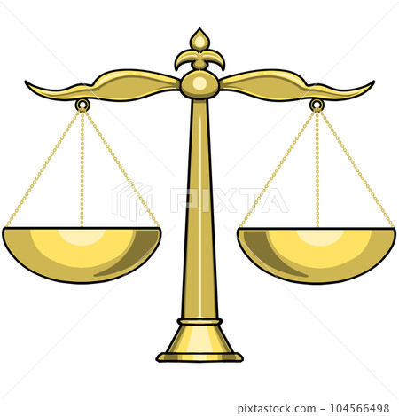 Golden scales, hanging scales, Libra Golden scales, hanging scales, Libra 104566498