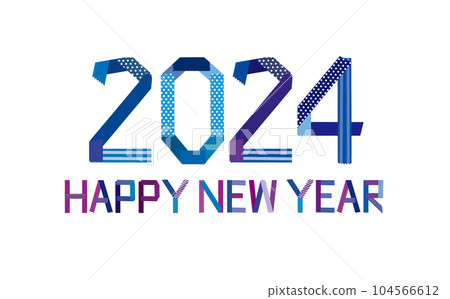 HappyNewYear_2024 letters/cold color HappyNewYear_2024 letters/cold color 104566612