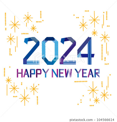 HappyNewYear_2024 letters/cold color, decoration HappyNewYear_2024 letters/cold color, decoration 104566614