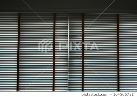 white blinds curtain put on the window, interior design white blinds curtain put on the window, interior design 104566751