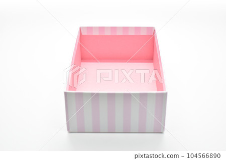 beautiful pink box on white background, package for design 104566890