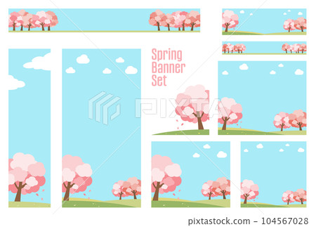 Banner set _ cherry tree 104567028