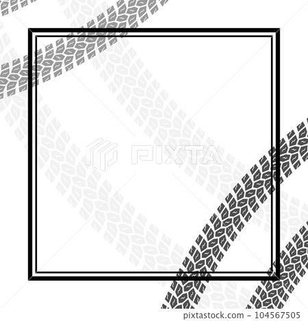 Square frame with tire track path Square frame with tire track path 104567505