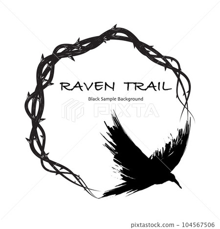 Black brush raven with thorn Black brush raven with thorn 104567506