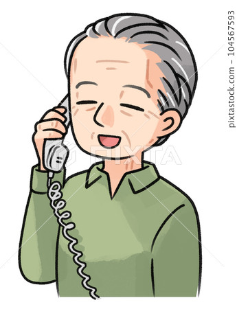 老人打電話 老人打電話 104567593