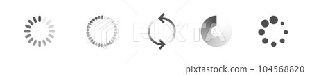 Download sign set. Load icons set. Load system. Data load. Loading bar. Froze computer. Vector stock illustration. Vector illustration Download sign set. Load icons set. Load system. Data load. Loading bar. Froze computer. Vector stock illustration. Vector illustration 104568820