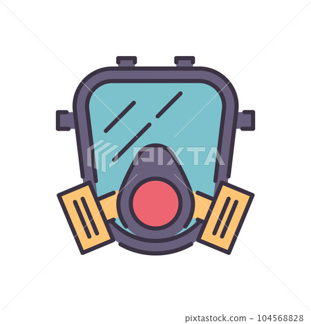 Gas mask related vector icon Gas mask related vector icon 104568828