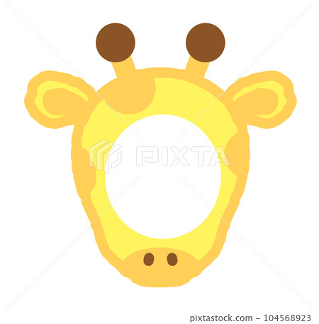 Cute and simple giraffe face composition illustration Cute and simple giraffe face composition illustration 104568923