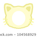 可愛簡單的貓臉構圖插畫 104568929