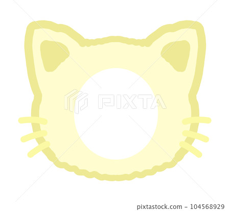 可愛簡單的貓臉構圖插畫 可愛簡單的貓臉構圖插畫 104568929