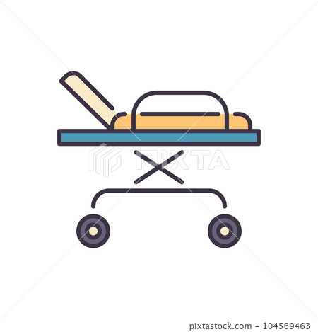 Hospital bed related vector icon Hospital bed related vector icon 104569463
