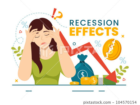 Recession Effects Vector Illustration with Impact on Economic Growth and Economical Activity Decline Result in Flat Cartoon Hand Drawn Templates Recession Effects Vector Illustration with Impact on Economic Growth and Economical Activity Decline Result in Flat Cartoon Hand Drawn Templates 104570154