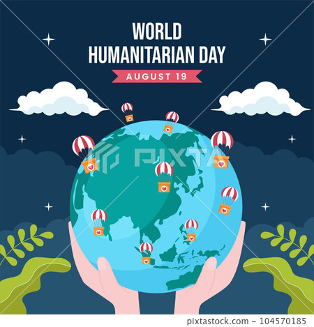 World Humanitarian Day Social Media Illustration Flat Cartoon Hand Drawn Templates Background World Humanitarian Day Social Media Illustration Flat Cartoon Hand Drawn Templates Background 104570185