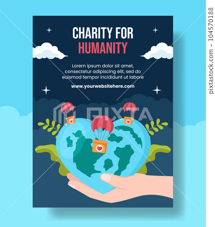 World Humanitarian Day Vertical Poster Flat Cartoon Hand Drawn Templates Background Illustration World Humanitarian Day Vertical Poster Flat Cartoon Hand Drawn Templates Background Illustration 104570188