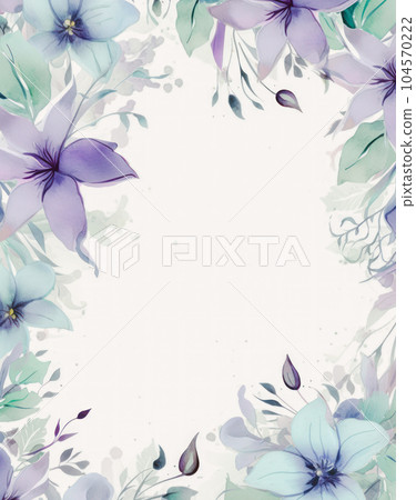 pale watercolor flower frame pale watercolor flower frame 104570222