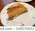 Mille crepes on a plate - stock photo 104570932