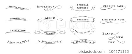 一組優雅的鋼筆書法 104571323