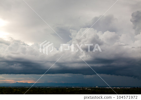 thunder storm sky Rain clouds 104571972