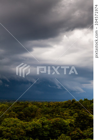 thunder storm sky Rain clouds 104571974