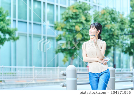 Women walking Women walking 104571996