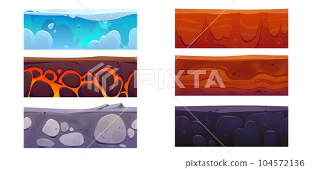 Seamless game ground texture layer cartoon vector Seamless game ground texture layer cartoon vector 104572136