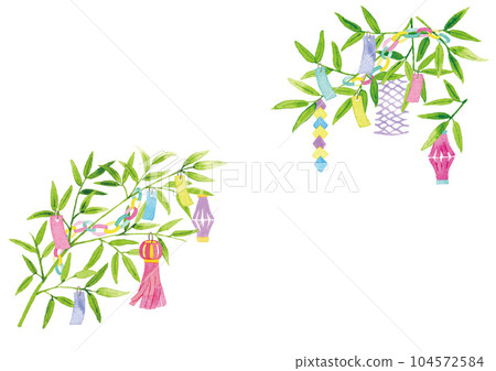 Tanabata watercolor illustration Tanabata watercolor illustration 104572584
