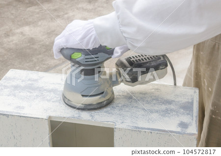 Sander polishing work Sander polishing work 104572817