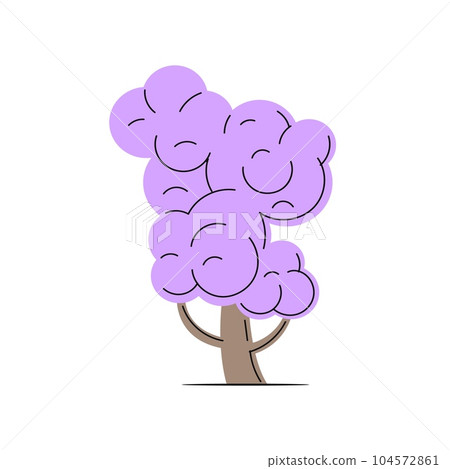 Decorative tree with violet foliage 104572861