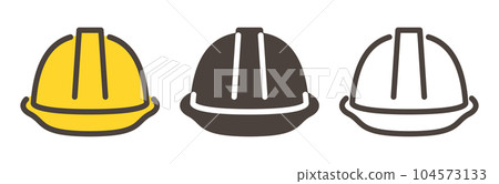 helmet material icon Helmet simple icon [vector illustration material] - Stock Illustration  [104573133]