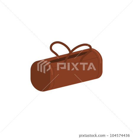 Vector illustration of shoulder bag, backpack for fitness sportswear and travel equipment, packing luggage isolated on white background. 104574436