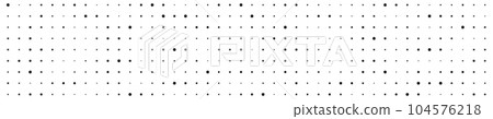 Dot grid halftone seamless pattern. Background with different sizes black round points on white background. Abstract monochrome texture. Dotty perforated surface Dot grid halftone seamless pattern. Background with different sizes black round points on white background. Abstract monochrome texture. Dotty perforated surface 104576218