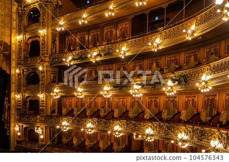 Teatro Colon, Colon Theater, one of the world's best opera houses, the cultural icon of Buenos Aires, Argentina Teatro Colon, Colon Theater, one of the world's best opera houses, the cultural icon of Buenos Aires, Argentina 104576343