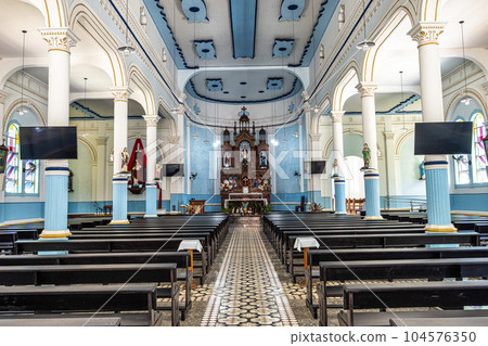 Interior of Igreja Matriz Sao Virgilio Church at Nova Trento, Santa Catarina, Brazil Interior of Igreja Matriz Sao Virgilio Church at Nova Trento, Santa Catarina, Brazil 104576350