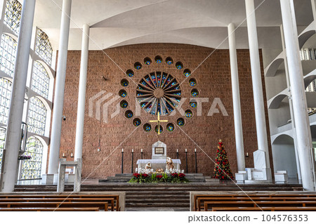 Interior of St. Paul the Apostle Cathedral, Catedral Sao Paulo Apostolo at Blumenau, Santa Catarina, Brazil Interior of St. Paul the Apostle Cathedral, Catedral Sao Paulo Apostolo at Blumenau, Santa Catarina, Brazil 104576353