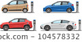 電動車EV充電插畫緊湊型車SUV轎車輕型車 104578332