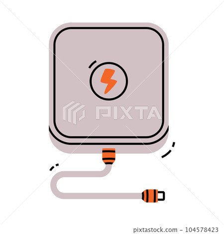 Power Bank Device and Battery Charger Vector Illustration 104578423